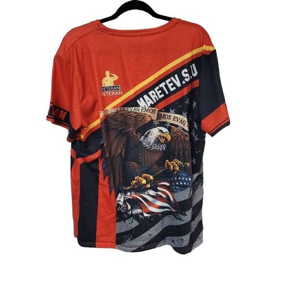 USA PROUD U. S. Veteran T-shirt Eagle ALL GAVE SOME GAVE ALL patriotic men’s Xl - Picture 2 of 8